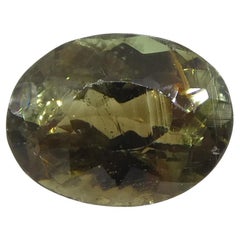 0.65ct Oval Greenish Yellow changing to Purple Alexandrite from Sri Lanka