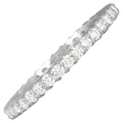 0.65ct Runder Brillantschliff Diamant Eternity Band Ring, Platin