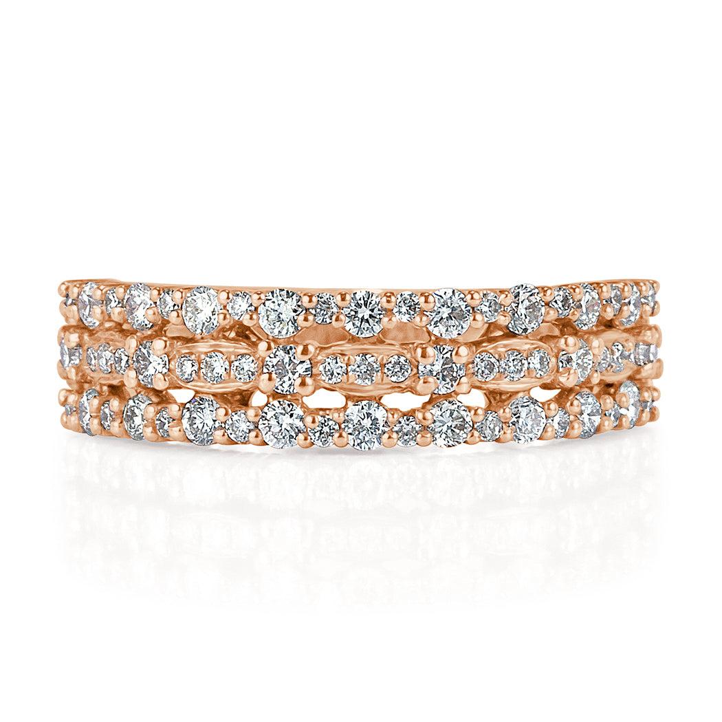 0.65ct Round Brilliant Cut Diamond Ring in 14k Rose Gold For Sale