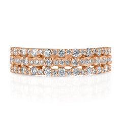0.65ct Round Brilliant Cut Diamond Ring in 14k Rose Gold