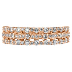 0.65ct Round Brilliant Cut Diamond Ring in 14k Rose Gold