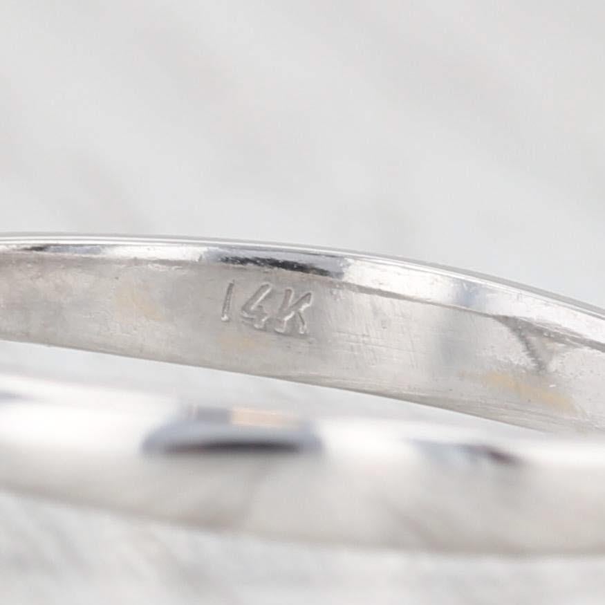 Anello di fidanzamento solitario con diamante rotondo da 0,65 carati in oro bianco 14k, misura 8,25 in vendita 2