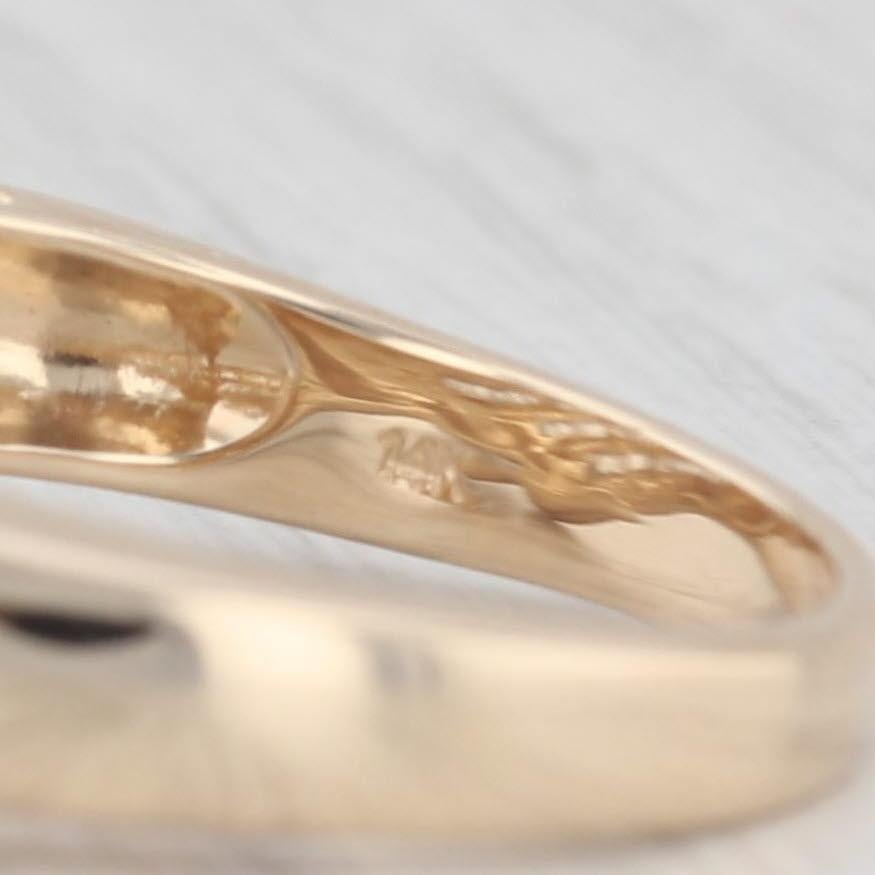 da uomo o donna Anello bypass con baguette da 0,65 carati in oro giallo 14k, misura 7,25 in vendita