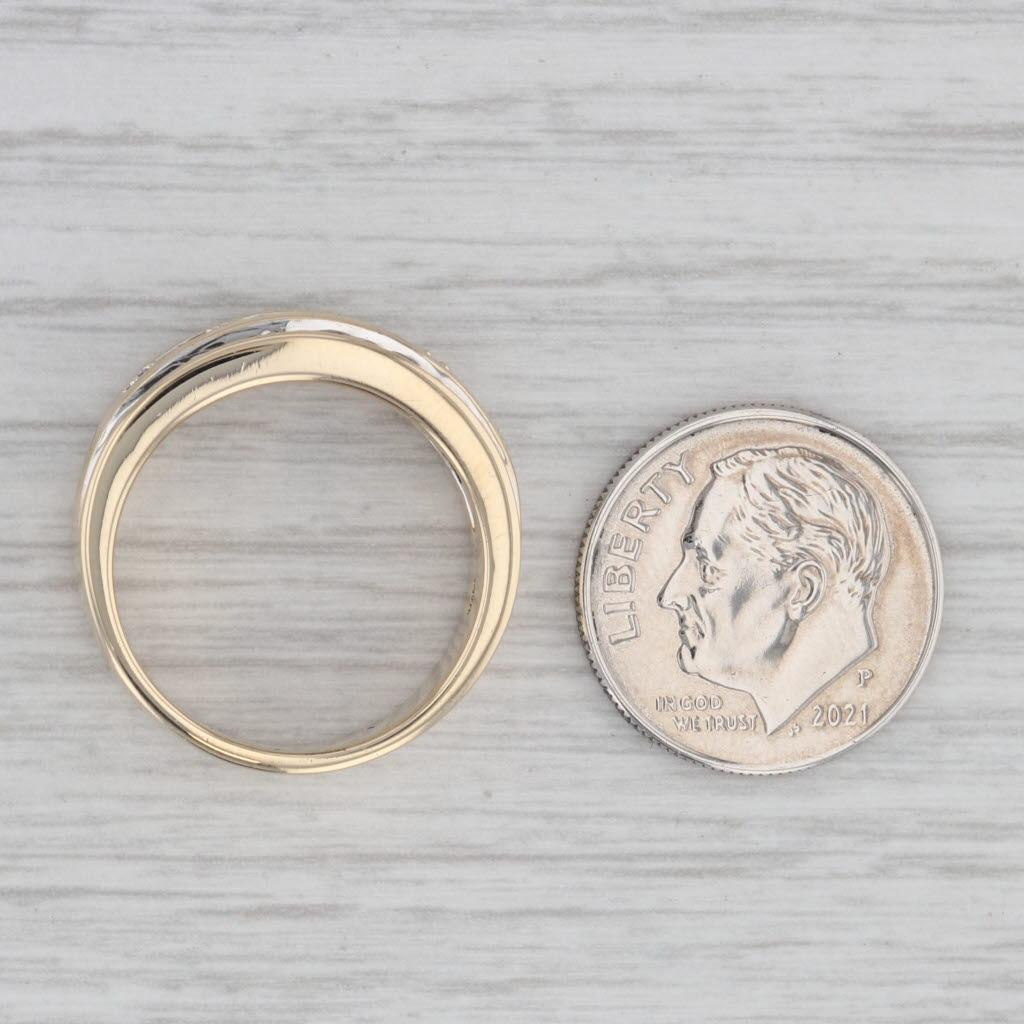 0.65ctw Diamond Wedding Band 10k Yellow Gold Size 7 Anniversary Ring 2