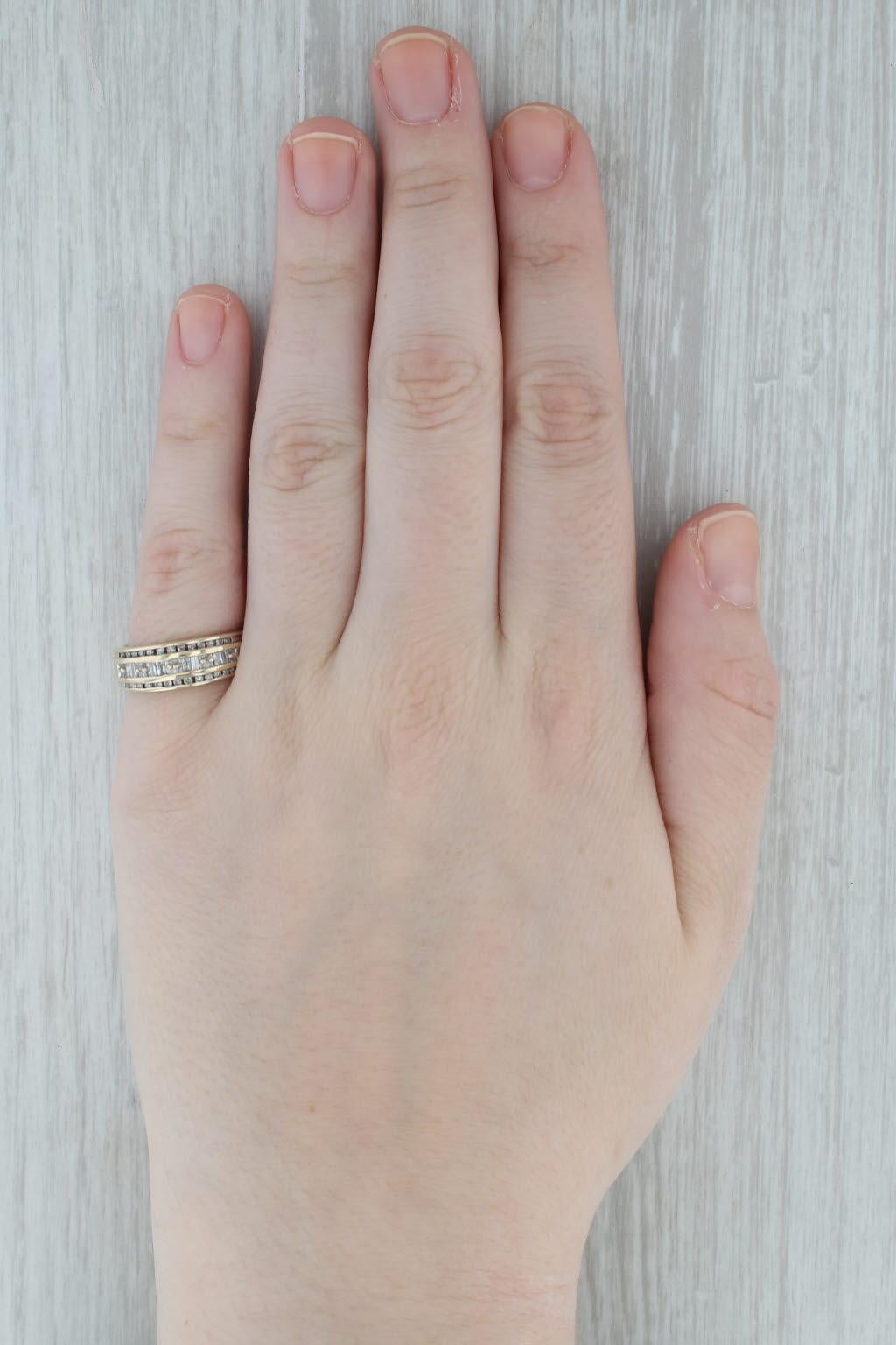 0.65ctw Diamond Wedding Band 10k Yellow Gold Size 7 Anniversary Ring 3