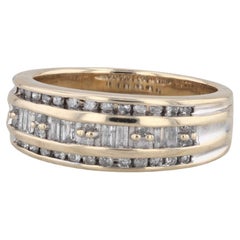 0.65ctw Diamond Wedding Band 10k Yellow Gold Size 7 Anniversary Ring