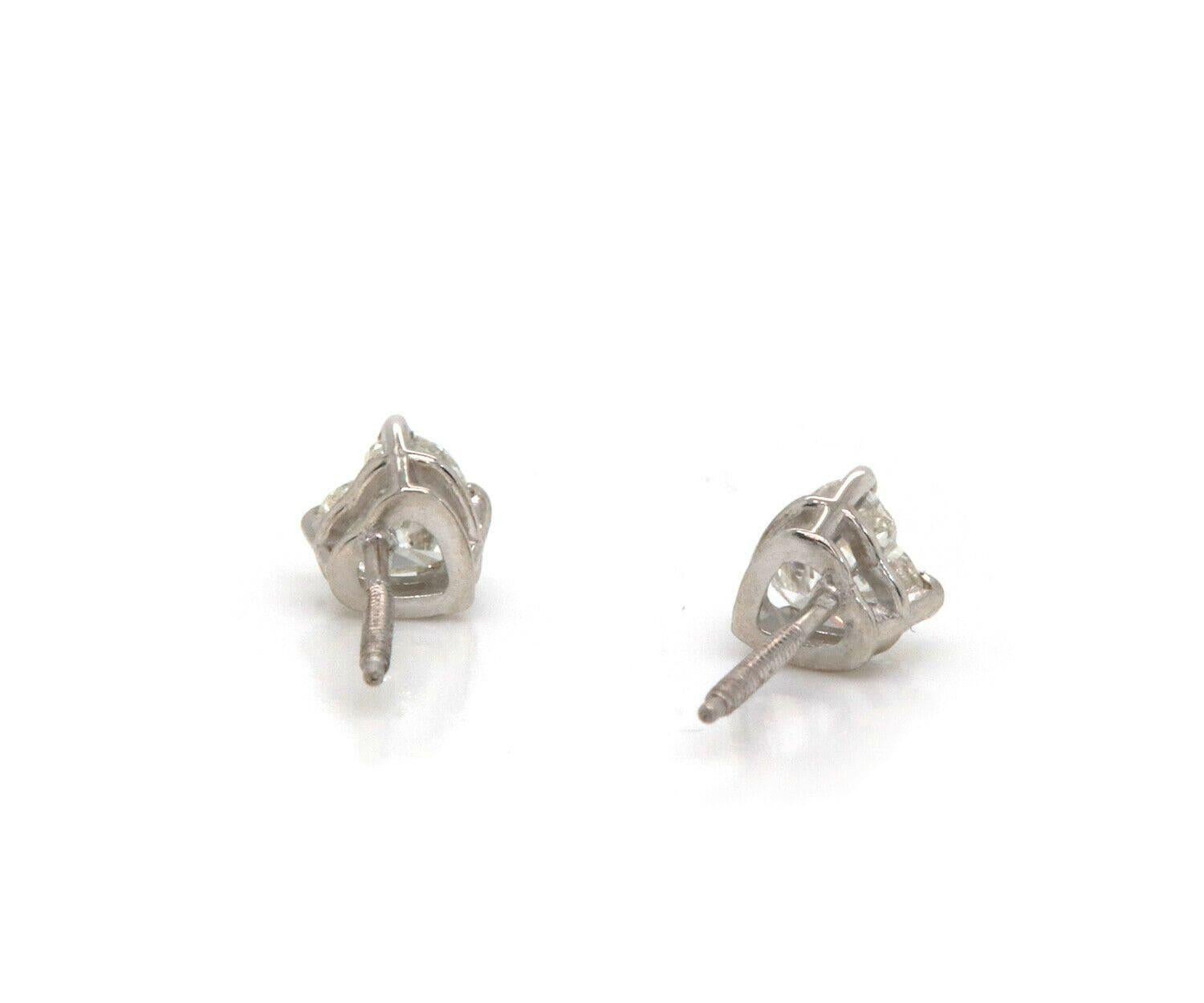 Women's 0.65ctw Heart Diamond Stud Earrings in 14K White Gold