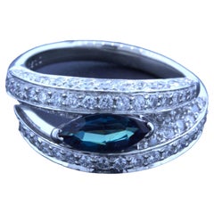 0.66 Carat Brazilian Alexandrite Diamond Platinum Ring, GIA Certified