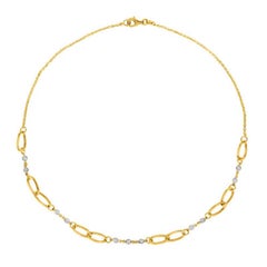 0.66 Carat Diamond Chain Style 'Italiano Collection' Necklace 14K Yellow Gold