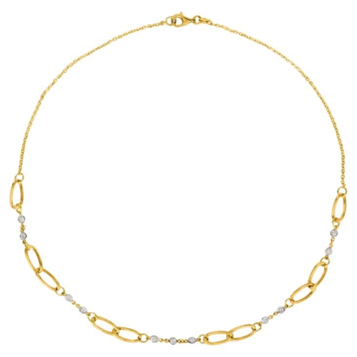 Collier à chaîne de style « Collection italienne » en or jaune 14 carats avec diamants de 0,66 carat