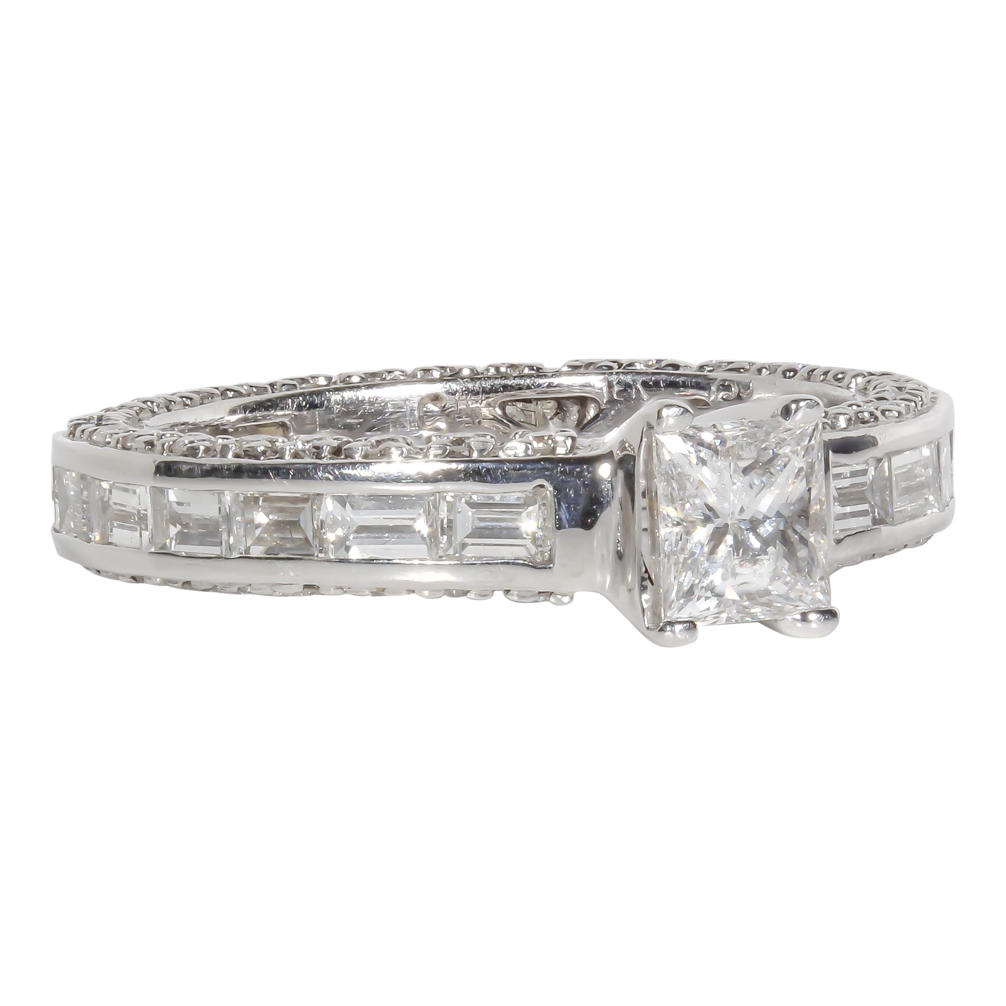 Princess Cut 0.50 Carat Diamond Engagement Ring