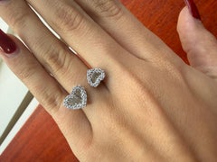 0.66 carat Diamond Heart Cuff Ring
