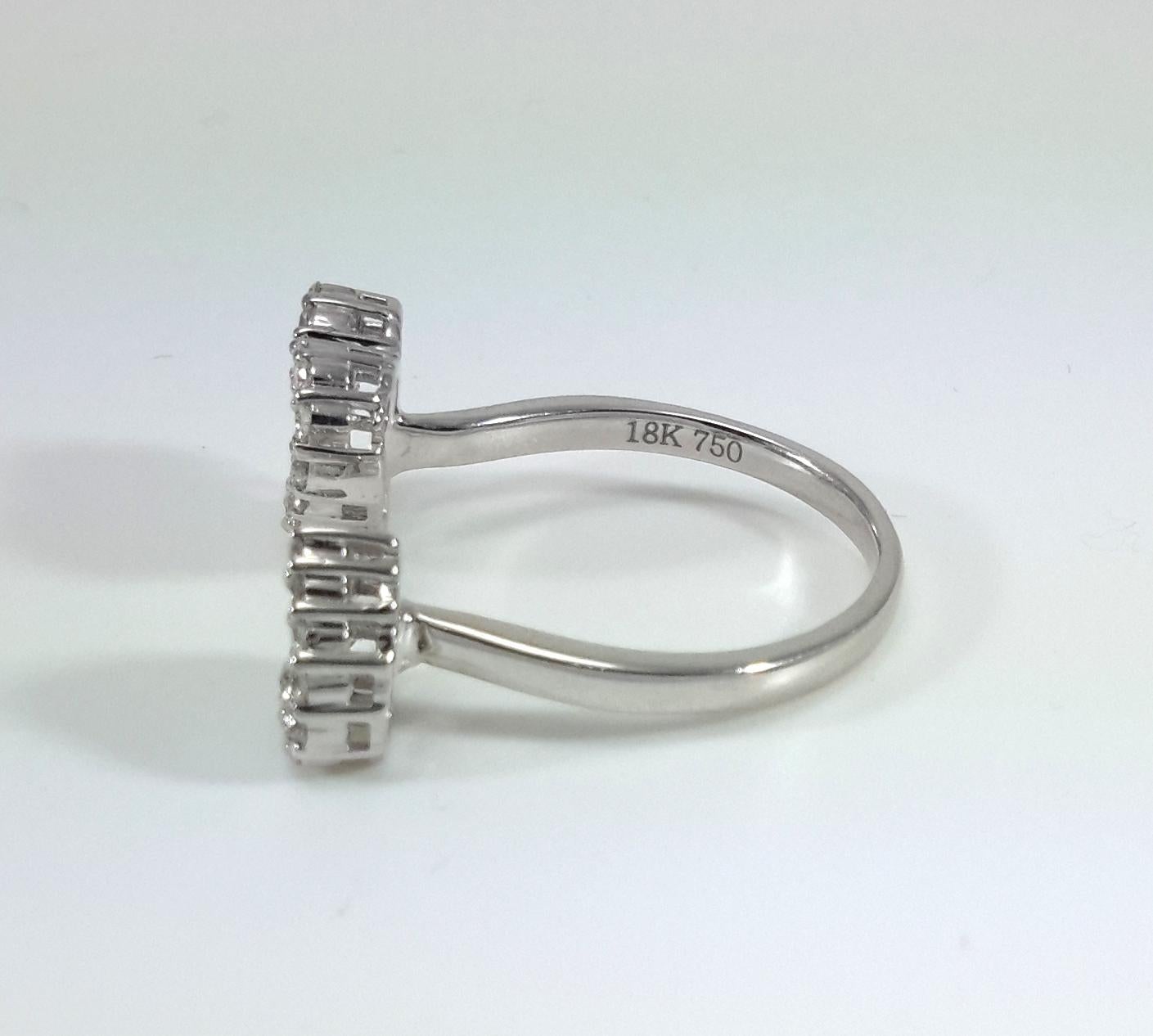 0,66 Karat Diamant Herz Manschettenring im Angebot 2