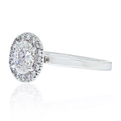 0.66 Carat Oval Diamond F/VS1 GIA Engagement Ring