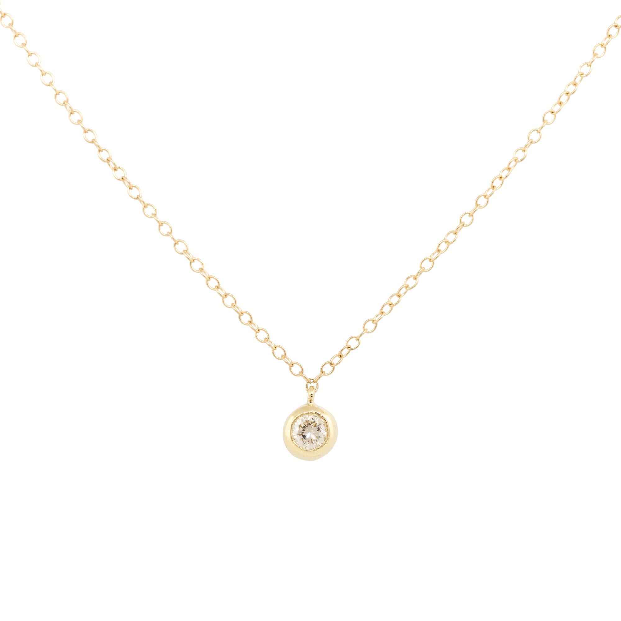 This 14 Karat Diamond Station Necklace is the perfect addition for your jewelry collection! This necklace can be worn with other items of jewelry, or it can stand by itself, which makes this a very versatile piece to own. Another important factor to