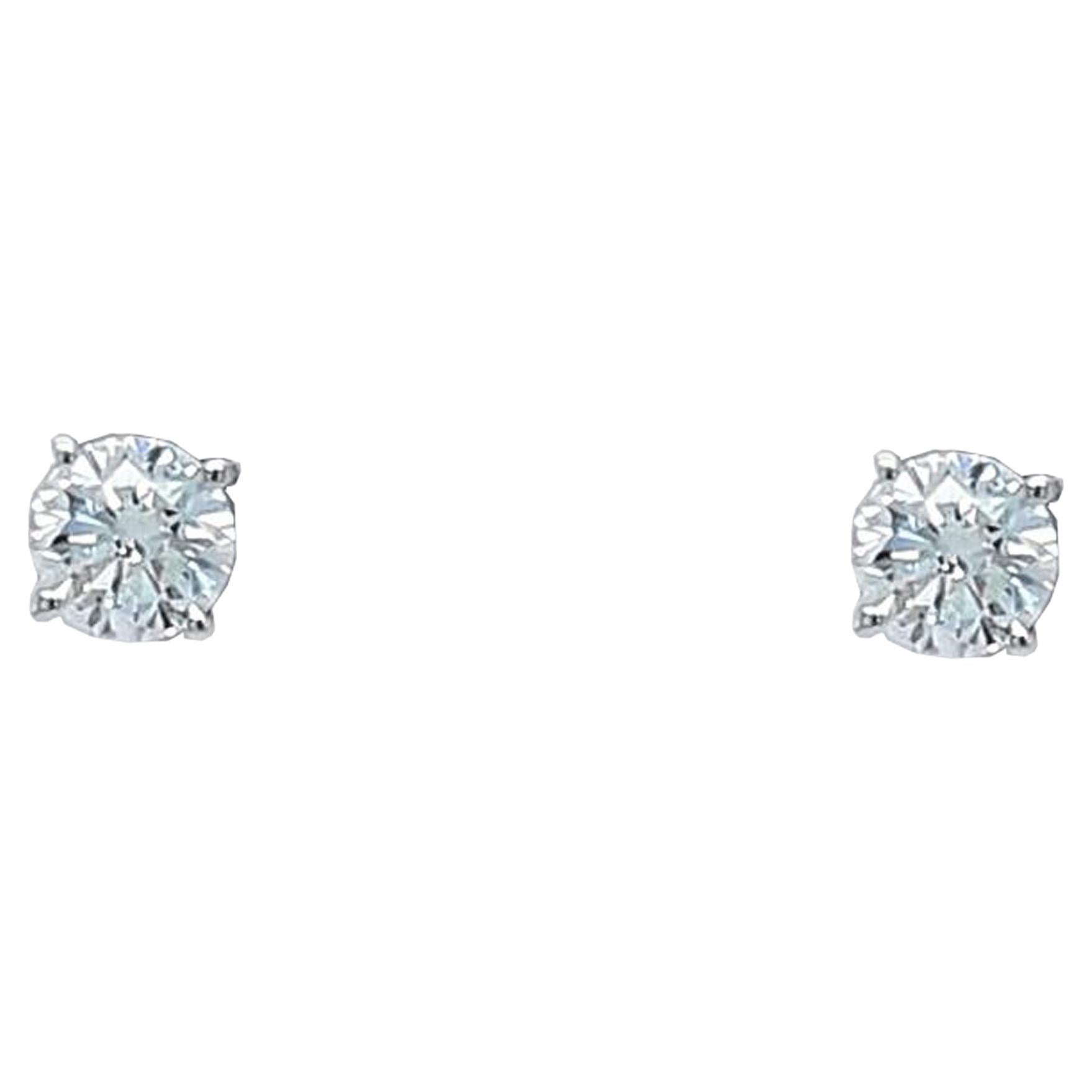 0.66 Carat Total Weight Diamond Stud Earrings