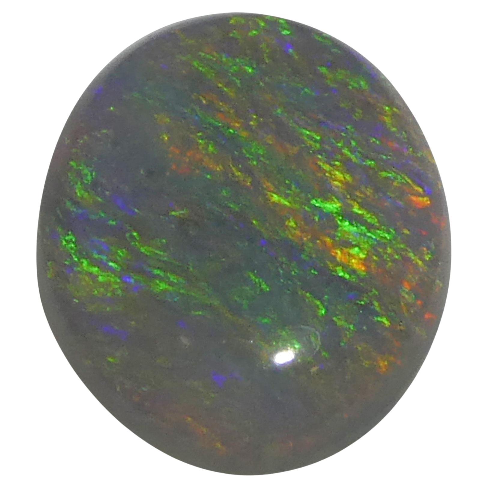 Ópalo gris cabujón oval de 0.66 ct de Australia