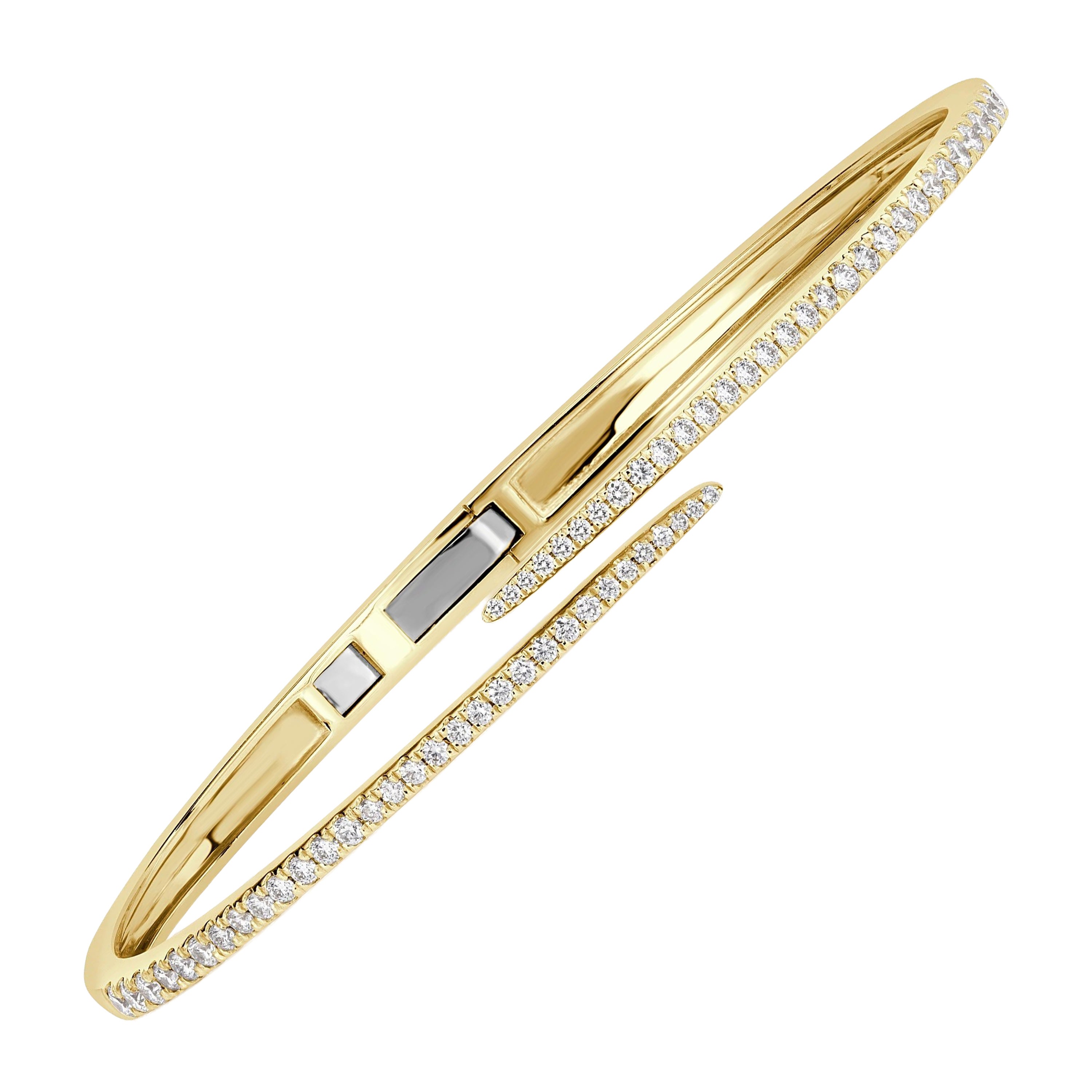 0.66ct Round Brilliant Cut Diamond Cuff Bracelet