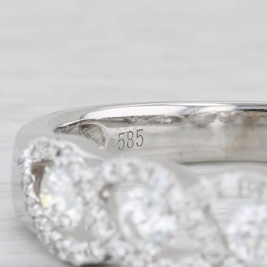 0,66ctw Anillo de Diamantes de 5 Piedras Oro Blanco de 14k Tamaño 8,25 Aniversario de Boda en venta 4