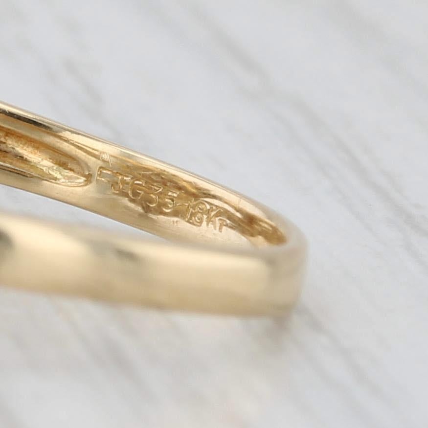 Anello bypass con cluster di diamanti da 0,66 carati in oro giallo 18k, misura 6,5 in vendita 1