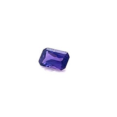 0.67 Carat Emerald cut Purple Sapphire