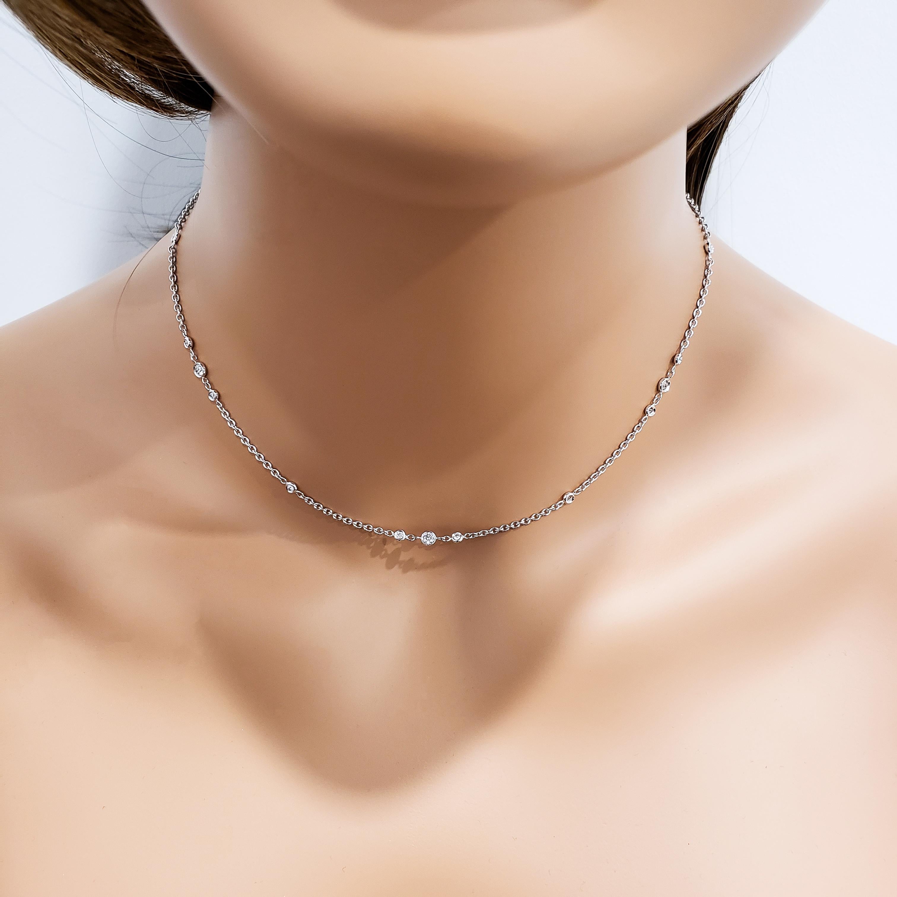 Contemporary Roman Malakov 0.67 Carat Round Diamonds by the Yard Necklace For Sale