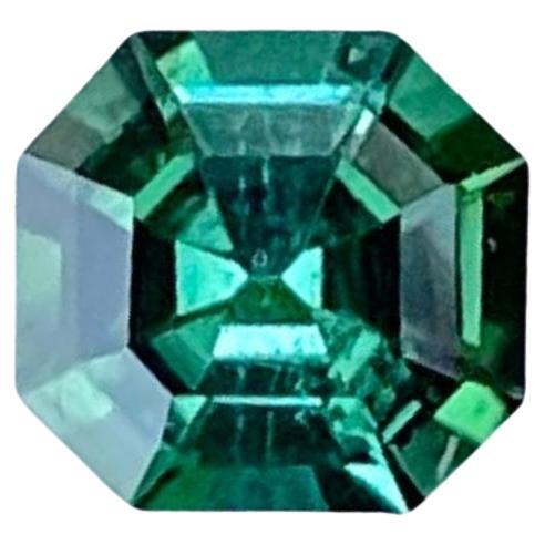 0,67 Karat Grünlich Blauer Turmalin Stein Asscher Schliff Afghanischer Edelstein