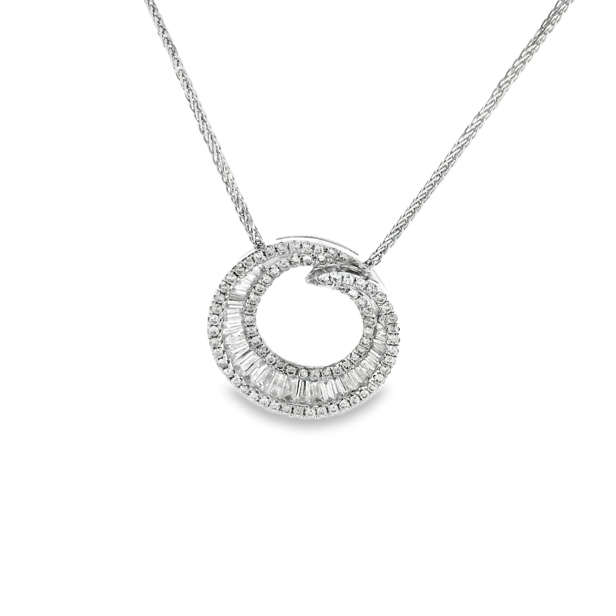 100% autentico, 100% soddisfazione del cliente
Ciondolo: 16,5 mm
Catena: 0,05 mm
Dimensioni: 16 pollici
Metallo: Catena in oro bianco 14K e ciondolo in oro bianco 18K
Punzoni: 14K e 750
Peso totale: 3.8 grammi
Tipo di pietra: 0.67 CT Baguette e