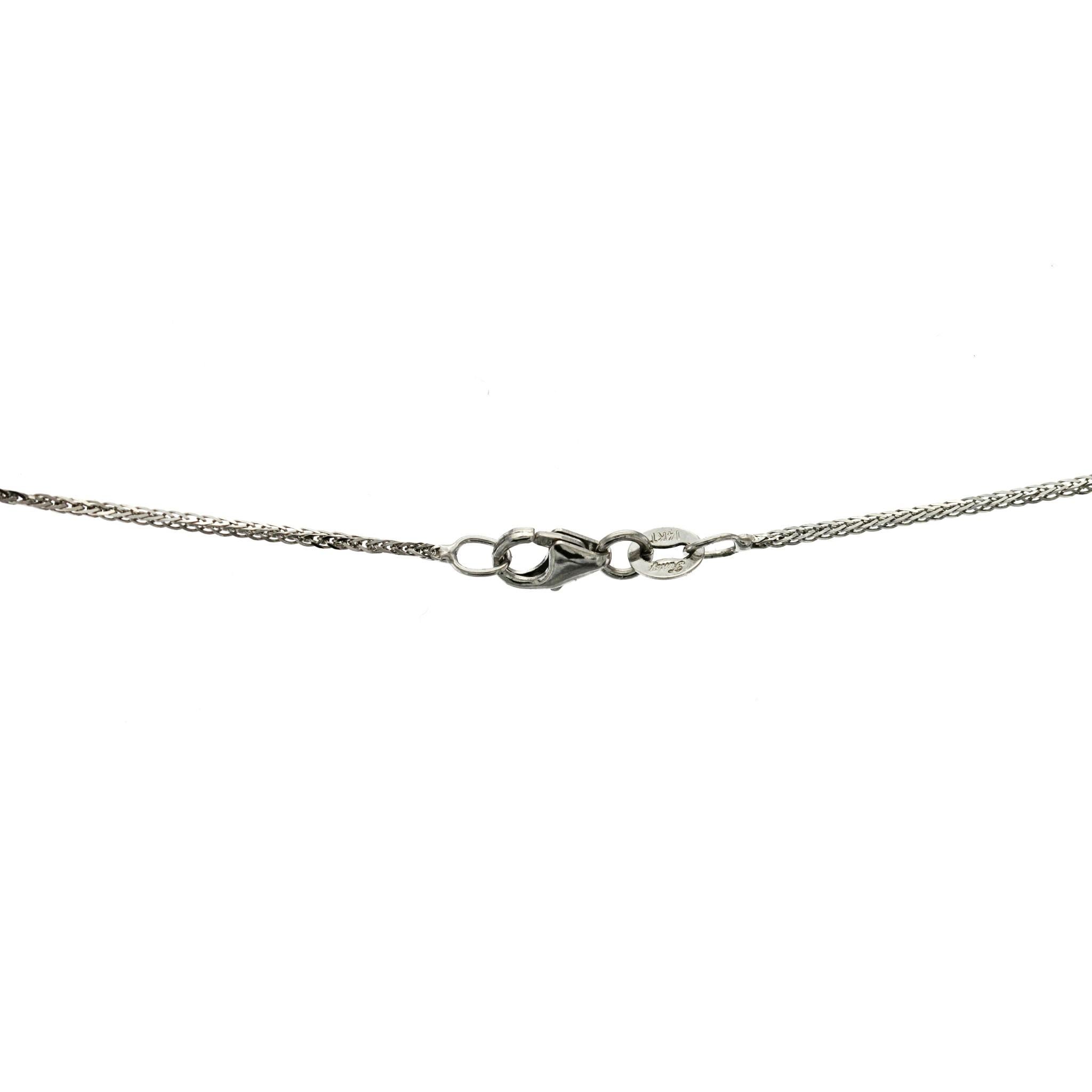 da uomo o donna 0.67 CT Baguette Round Diamonds 18K Gold Circle Pendant 14K Gold Chain Necklace in vendita
