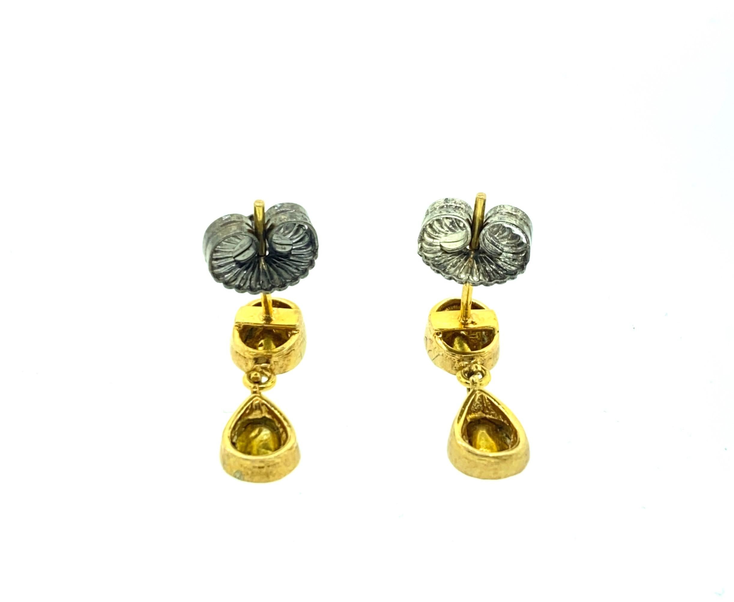 polki drop earrings