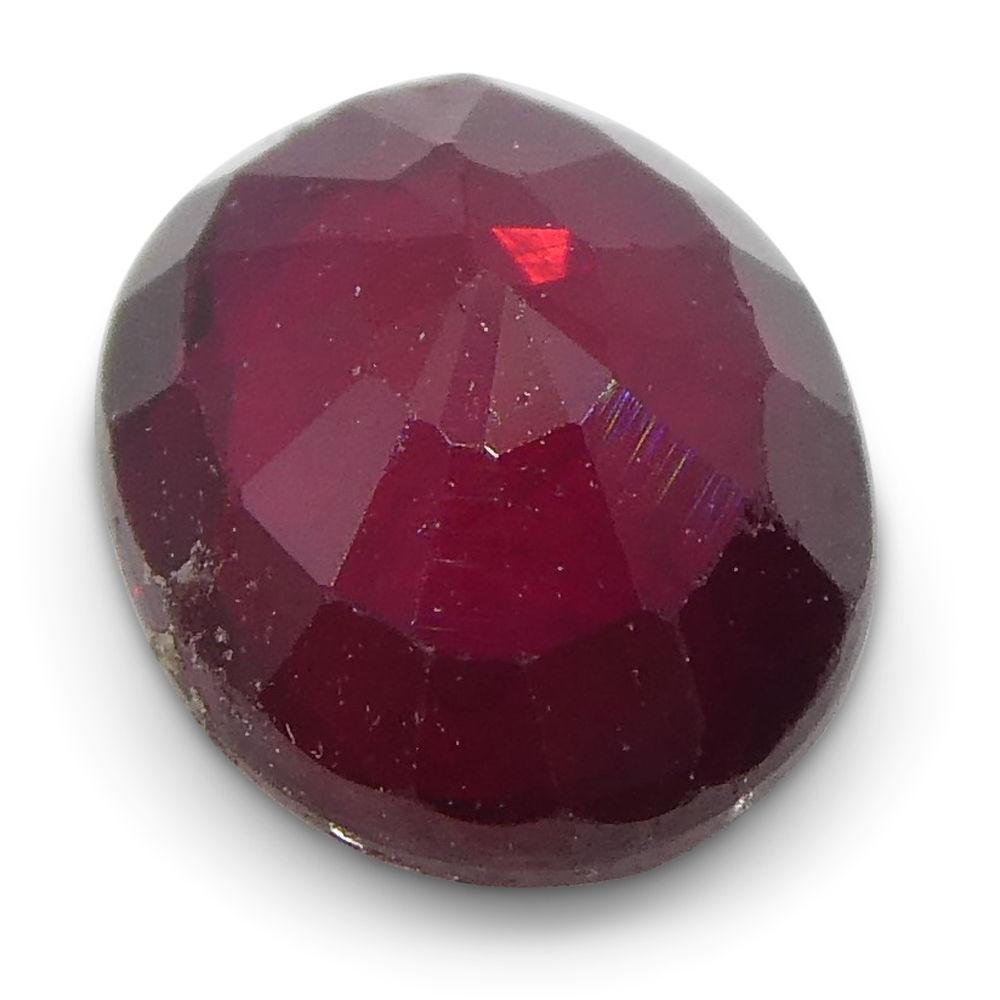 0.67 ct Oval Ruby Burma In New Condition For Sale In Toronto, Ontario