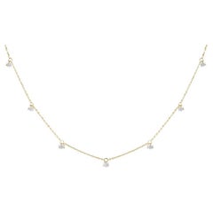 0.67 Cts Diamond Charm Necklace in 18K Yellow Gold