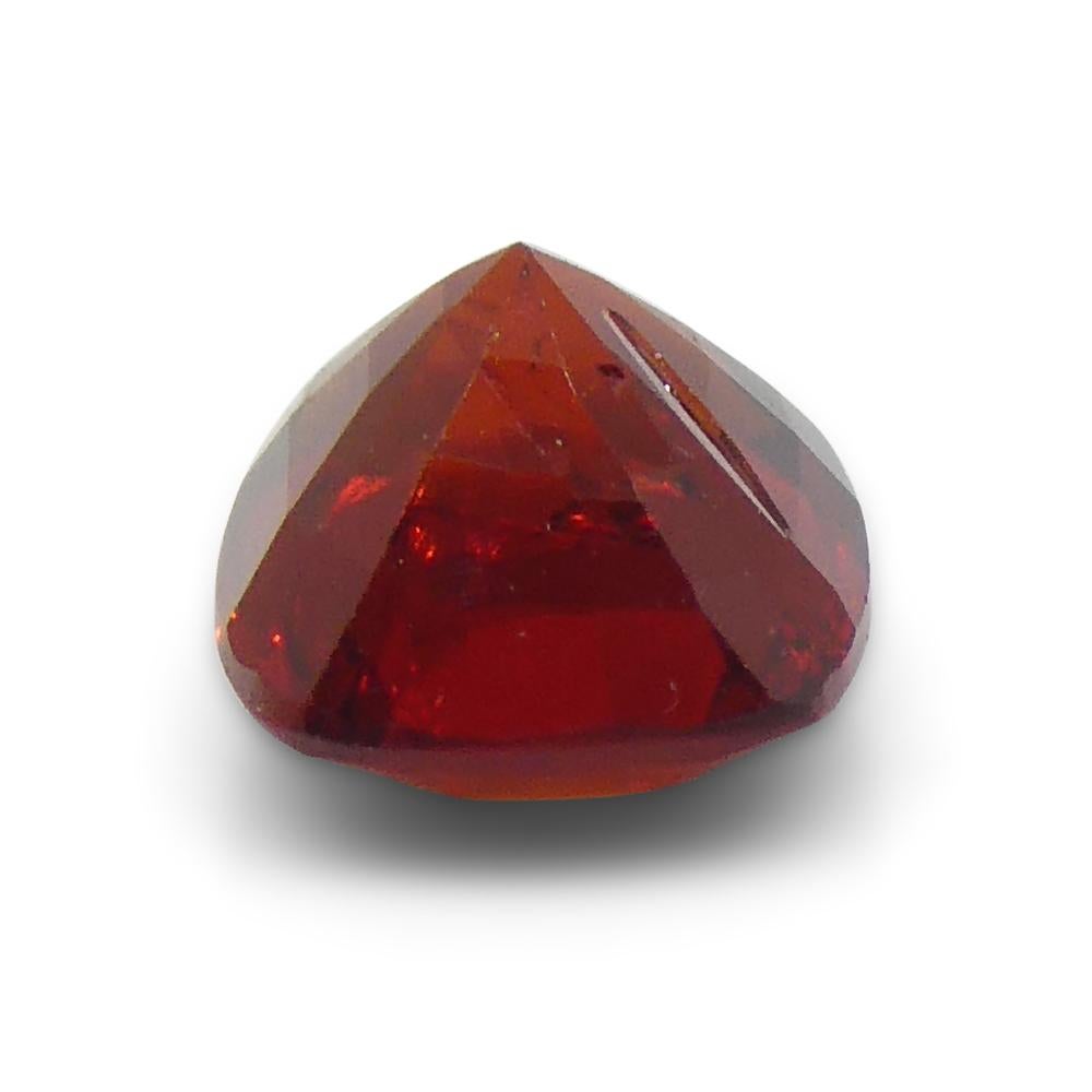 0.67ct Cushion Red Jedi Spinel from Sri Lanka In New Condition For Sale In Toronto, Ontario