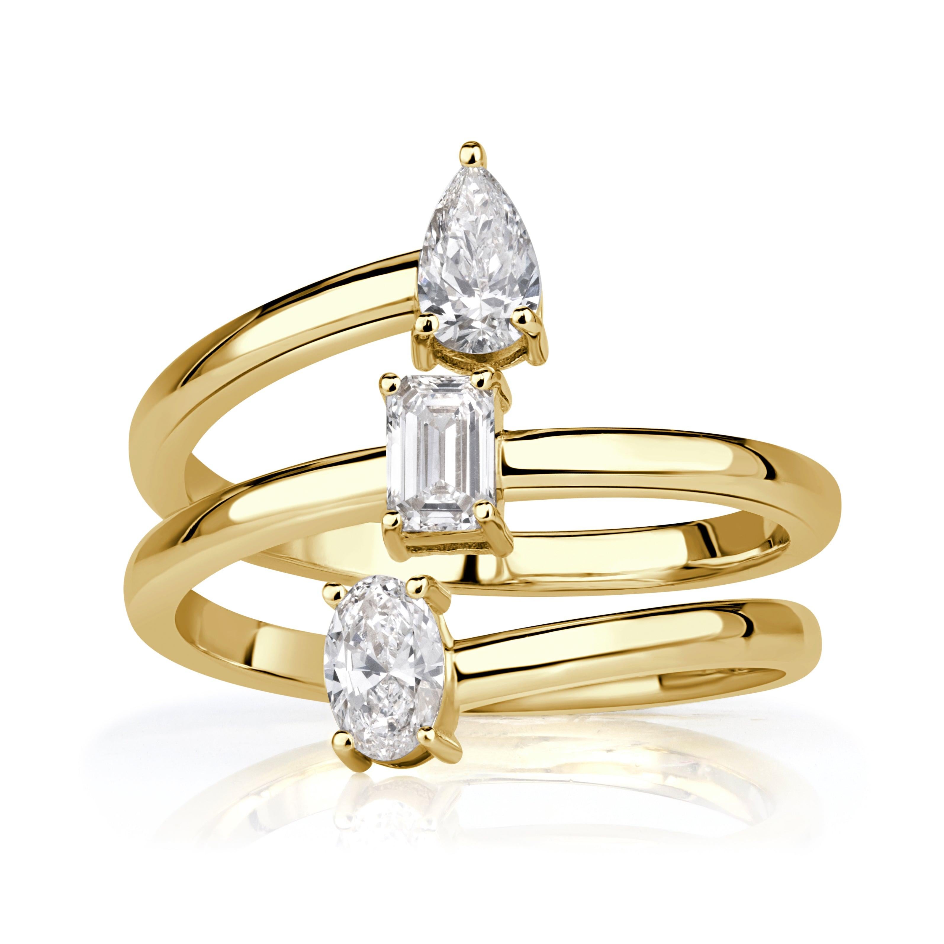 0.67ct Mixed Shape Diamond Ring For Sale