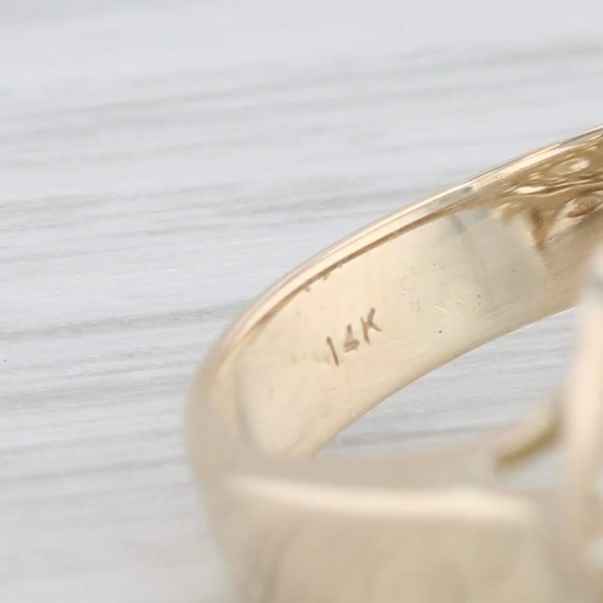Anello con fiori a grappolo di diamanti da 0,67 carati in oro giallo 14k, misura 7,75 2