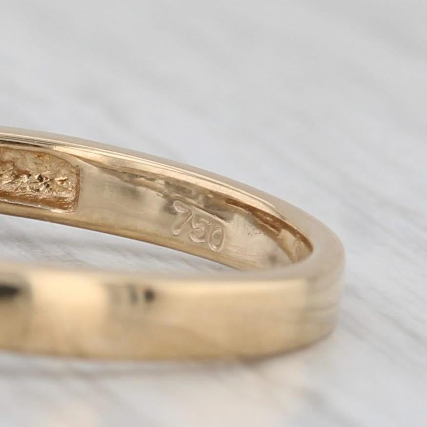 Bague de fiançailles en or blanc et jaune 18 carats avec grappes de diamants de 0,67 ctw, taille 7,25 en vente 2