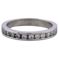 0,68 Karat Kanalbesetzter Diamant Full Eternity-Ring Größe K 1/2