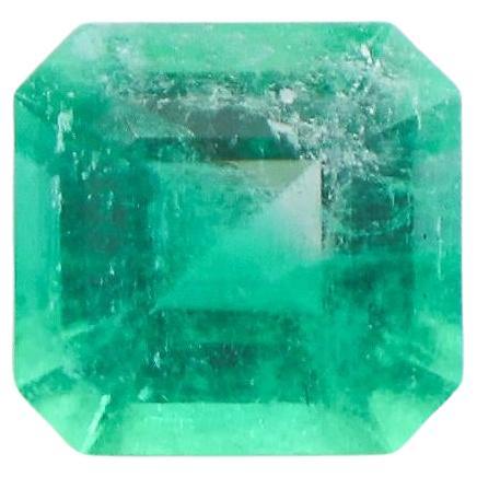 0.68 Carat Colombian Emerald Loose Gemstone Emerald Cut 5.57x5.36mm