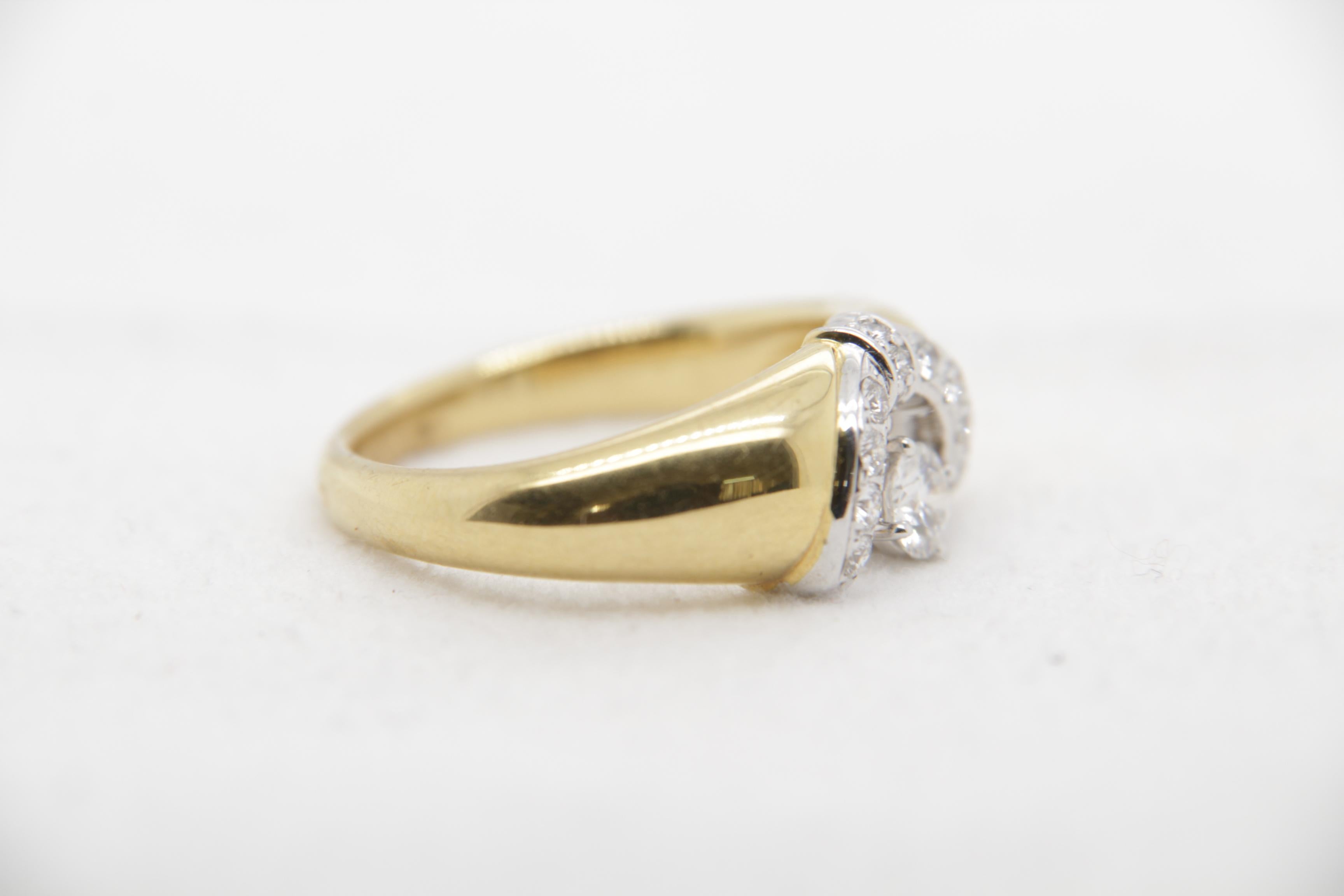 Round Cut 0.68 Carat Diamond Ring in 18 Karat Gold For Sale