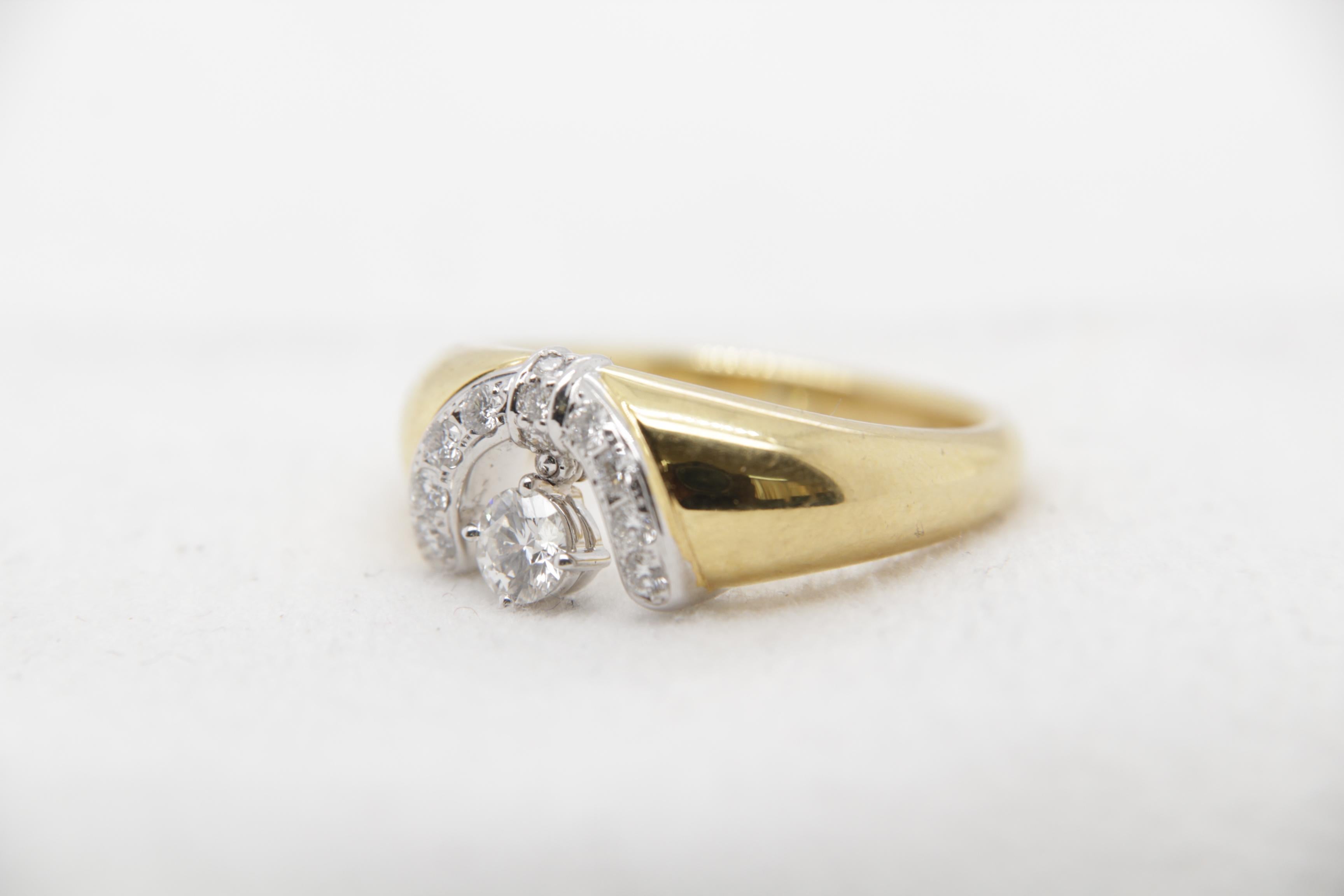0.68 Carat Diamond Ring in 18 Karat Gold For Sale 1