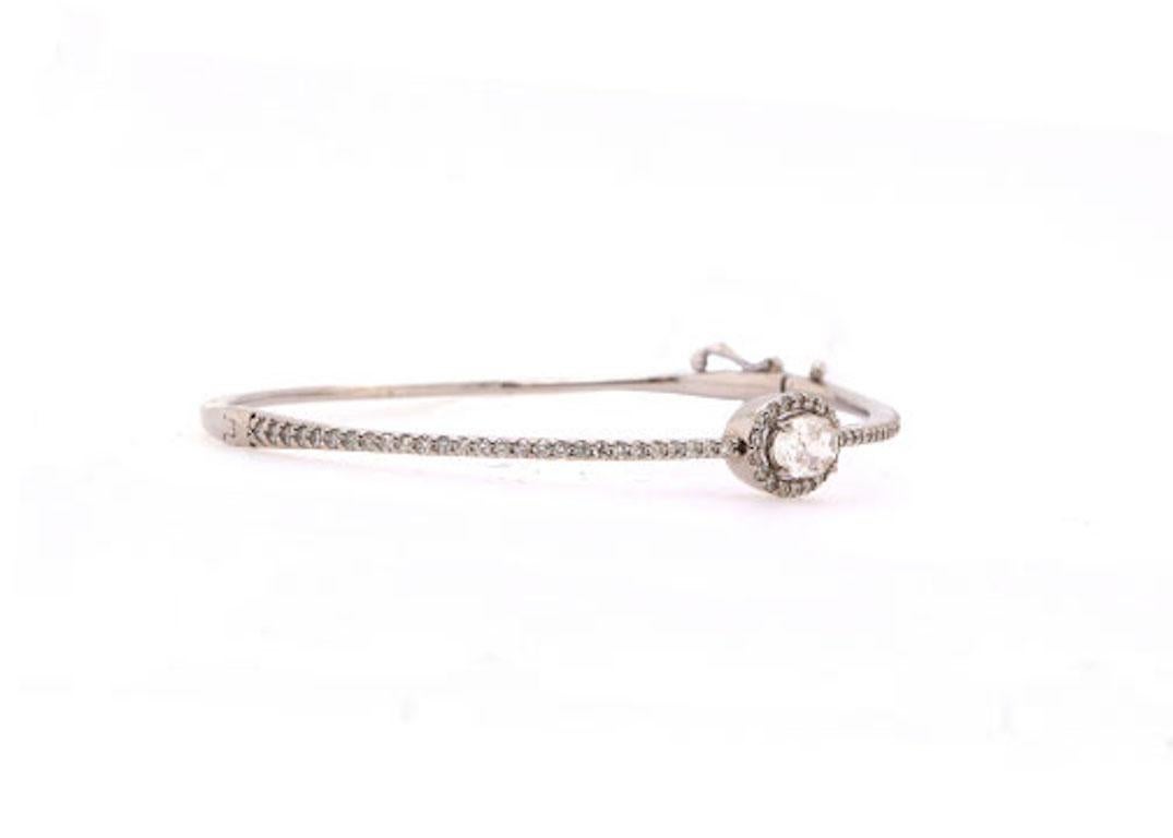 oval diamond bangle