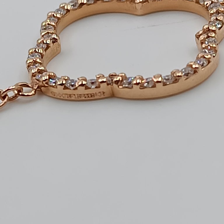 0.68 Carat VS G Color Diamond Rose Gold Grams 4.40 Bracelet For Sale at