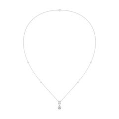 Diamanti 0,68 CTW in oro bianco 14K Collana con ciondolo a goccia della Collection'S