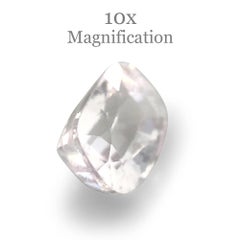 0.68ct Cushion White Sapphire from Sri Lanka Unheated