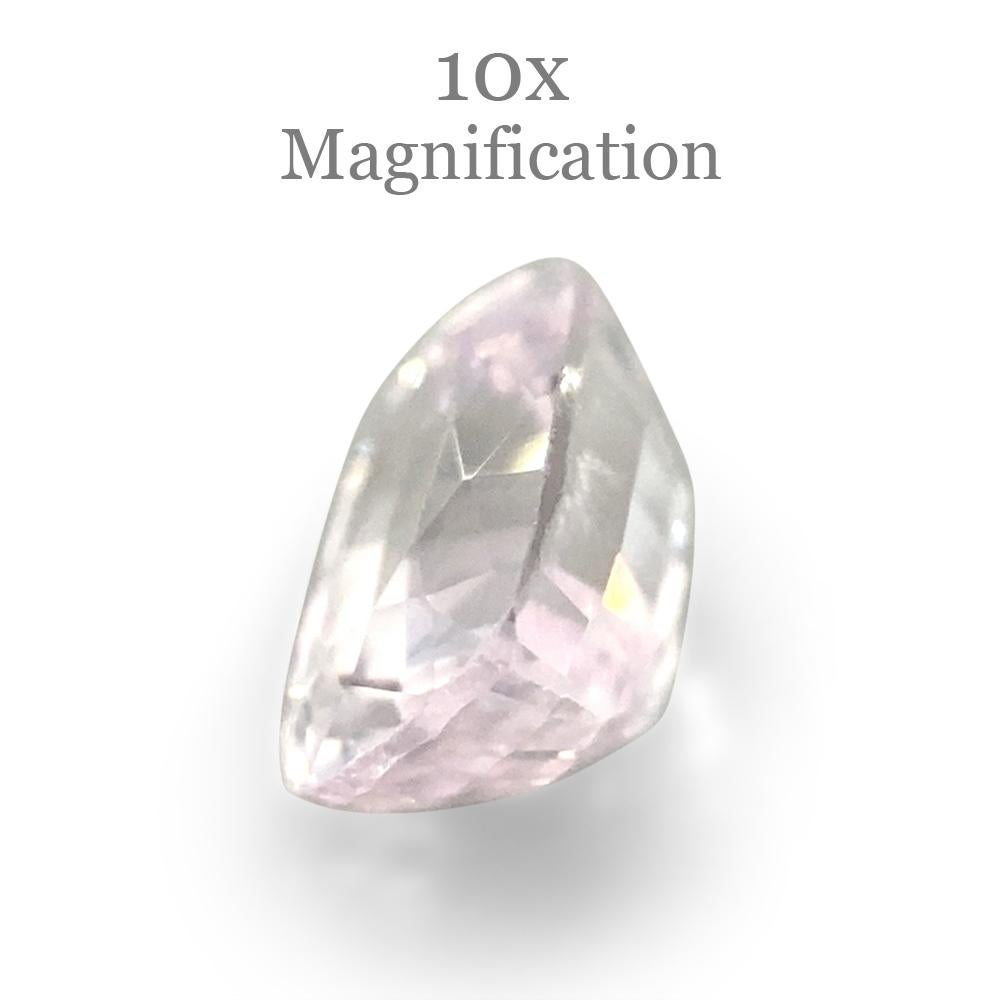 0.68ct Cushion White Sapphire from Sri Lanka Unheated In New Condition For Sale In Toronto, Ontario