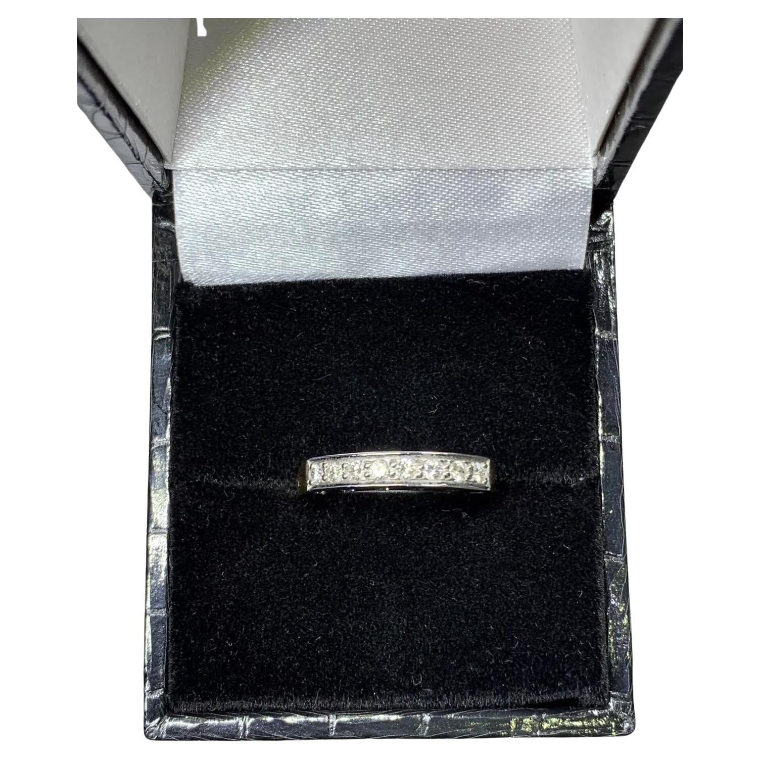0.68ct Diamond Eternity Wedding Ring Band In 18k Yellow White Gold