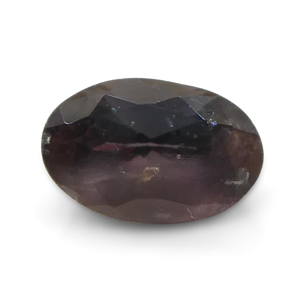 0.68ct Oval Bluish Green to Pinkish Purple Alexandrite from India For Sale 7