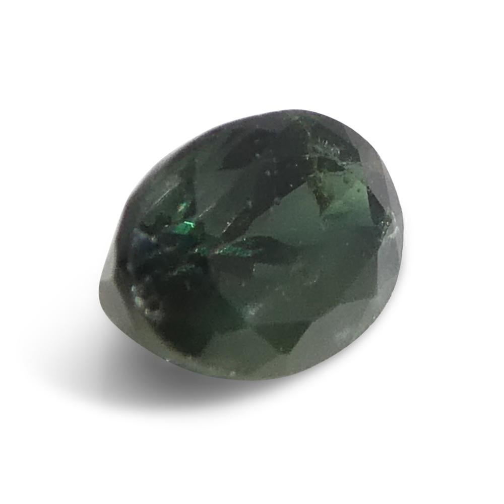0.68ct Oval Bluish Green to Pinkish Purple Alexandrite from India For Sale 1