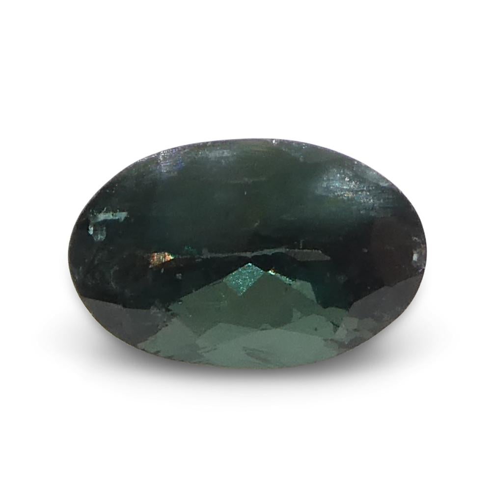0.68ct Oval Bluish Green to Pinkish Purple Alexandrite from India For Sale 4