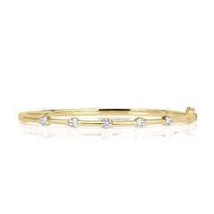 0.68ct Round Brilliant Cut Diamond Bangle Bracelet